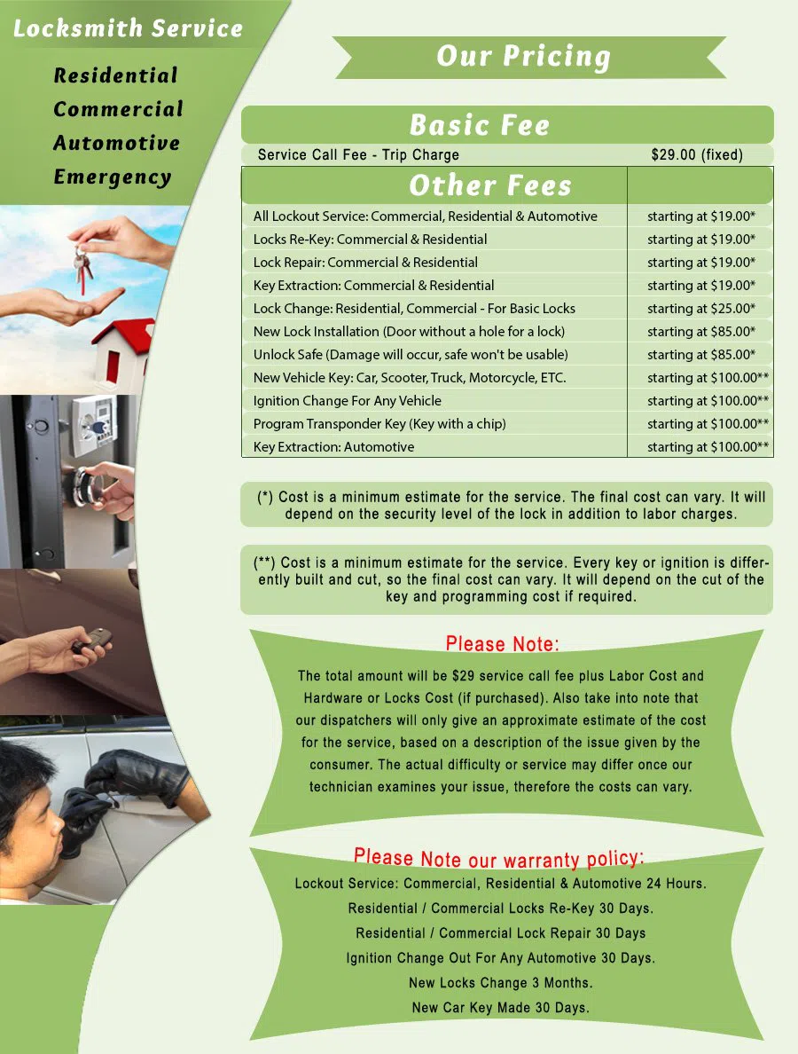 Willow Grove PA Locksmith Store Willow Grove, PA 215-892-1706 - price-list-c-22